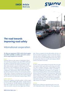 SWOV Article  March 2015 The road towards improving road safety