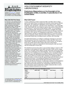 October 4, 2007  Accountability Integrity Reliability Highlights Highlights of GAO-08-108T, a testimony