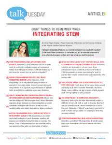 Science and technology / Science education / Education policy / Experiential learning / Science /  technology /  engineering /  and mathematics / Biotechnology / C-STEM Center