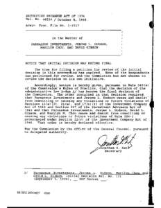 Finality Order, Release No[removed], November 4, 1998