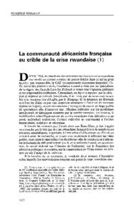 FLORENCE BERNA ULT  La communauté africaniste frayaise