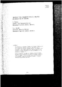 INTERSTATE RAIL PASSENGER SERVICES: ANALYSIS AND RESOLUTION OF PROBLEMS S, RUSSELL LEADER, COST RESEARCH SECTION MANAGEMENT SERVICES BUREAU, WESTRAIL E,J, WALKER