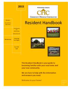 2015  Moving in Resident Handbook