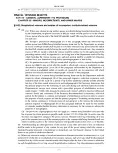 38 USC 5503 NB: This unofficial compilation of the U.S. Code is current as of Jan. 4, 2012 (see http://www.law.cornell.edu/uscode/uscprint.html). TITLE 38 - VETERANS BENEFITS PART IV - GENERAL ADMINISTRATIVE PROVISIONS C