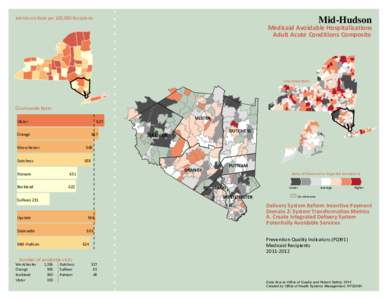 Admission Rate per 100,000 Recipients  Mid-Hudson Medicaid Avoidable Hospitalizations Adult Acute Conditions Composite