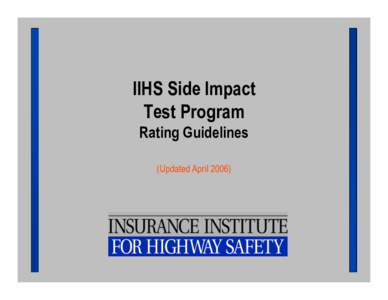 Side Impact Rating Guidelines (April[removed]ppt