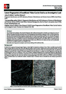 Journal of Forensic Science & Criminology Volume 3 | Issue 3 ISSN: Case Report  Open Access