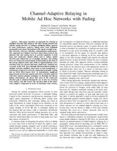 Channel-Adaptive Relaying in Mobile Ad Hoc Networks with Fading