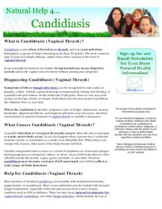 Natural Help for Candidiasis