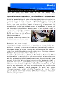 Offener Informationsaustausch zwischen Planer + Unternehmer