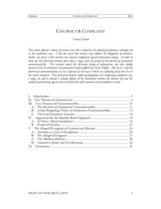 CORNELL  CONTRACT & COMPLAINT 2014