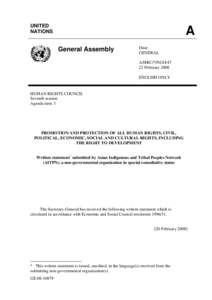 UNITED NATIONS A General Assembly