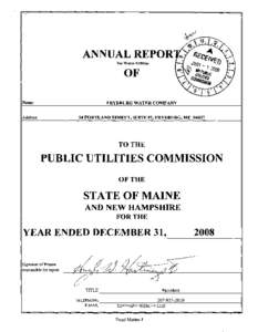 Conway /  New Hampshire / Public utilities commission / Public administration / Fryeburg Water Co. / Fryeburg /  Maine / Fryeburg / Public utility