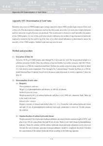 Appendix XIV: Determination of Acid Value