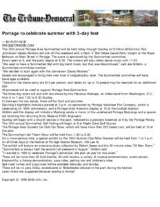 Portage to celebrate summer with 3-day fest