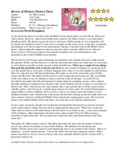 Review of Hickory Dickory Dock Author: Dr. Mike Lockett Illustrator: Lulu Yang ISBN: