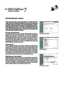 O&O SafeErase Professional Edition 7  Don’t give data spies a chance!