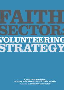 FAITH  SECTOR: VOLUNTEERING  STRATEGY