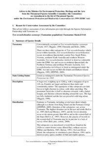 Owls / Ornithology / Birds of Australia / Natural history of Australia / Tasmanian Masked Owl / Australian Masked Owl / Sooty Owl / Emu / Manus Masked Owl / Tyto / Birds of Western Australia / Fauna of Australia