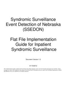 SSEDON Flat File Implementation Guide for Inpatient Surveillance