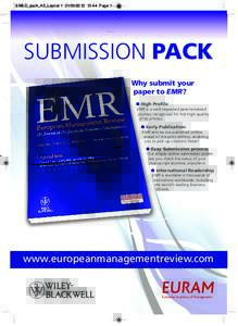 EMED_pack_A5_Layout:44 Page 1  SUBMISSION PACK Why submit your paper to EMR? ● High Profile