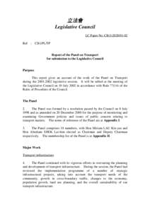 立法會 Legislative Council LC Paper No. CB[removed]Ref  : CB1/PL/TP