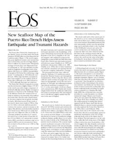 Eos,Vol. 85, No. 37, 14 September[removed]VOLUME 85 NUMBER 37