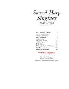 Shape note / First Baptist Church / Interstate 59 / Singing school / Hugh McGraw / U.S. Route 278 / Sacred Harp / Music / Religious music