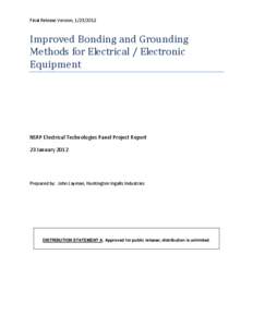 Electrical wiring / Electricity / Power cables / Electrical engineering / Electric power / Ground / United States Military Standard / MIL-STD-810 / Washer / Electrical safety / Electromagnetism / Electric power distribution