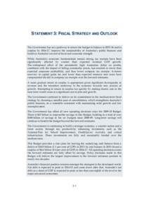 Budget Paper 1: Budget Strategy and Outlook - Statement 3: Fiscal Strategy and Outlook