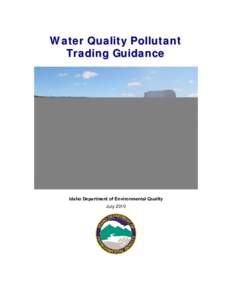 Water Quality Pollutant Trading Guidance