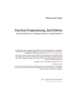 Practical Programming, 2nd Edition