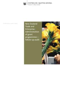 New Zealand Trade and Enterprise: Administration of grant and programmes - follow-up audit