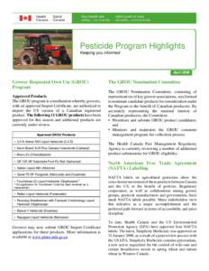 Pesticide Program Highlights