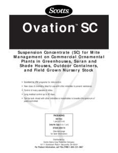 Ovation SC ™ 76 WP Insecticide For Horticultural Plants Suspension Concentrate (SC) for Mite