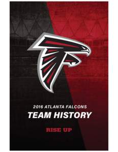 2016 ATLANTA FALCONS  TEAM HISTORY 2016 ATLANTA FALCONS