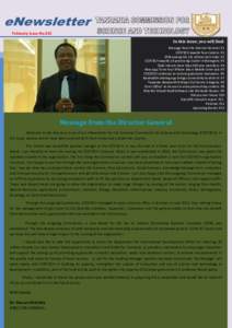 February Issue No.015 In this issue, you will find: Message from the Director General: P1 COSTECH awards four clusters: P2 DTBI among the 22+ African tech hubs: P2 COSTECH awards oil processing cluster in Morogoro: P3