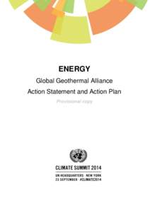 ENERGY Global Geothermal Alliance Action Statement and Action Plan Provisional copy  Action Statement