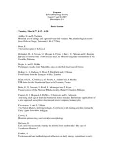 Middle Stone Age / Acheulean / Koobi Fora / Zeresenay Alemseged / Neanderthal / Oldowan / Liang Bua / Human evolution / Olduvai Gorge / Prehistoric Africa / Africa / Paleolithic