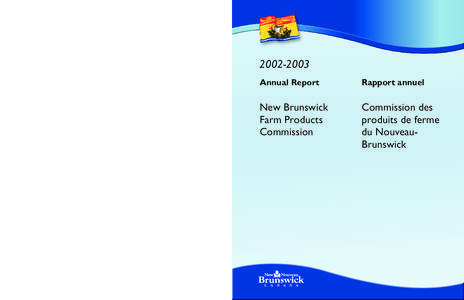 [removed]Annual Report Rapport annuel  New Brunswick