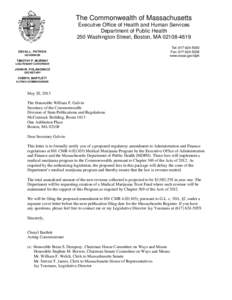 The Commonwealth of Massachusetts Executive Office of Health and Human Services Department of Public Health 250 Washington Street, Boston, MA[removed]DEVAL L. PATRICK GOVERNOR