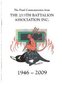 The Final Communication from  THE 2/13THBATTALION ASSOCIA1