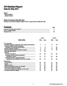 CPI Detailed Report Data for May 2011 Editors Malik Crawford Jonathan Church