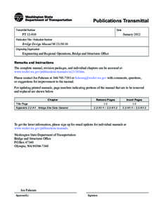 Publications Transmittal Transmittal Number Date  PT[removed]