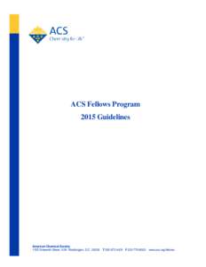 ACS Fellows Program Guidelines 2015