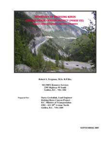 Kicking Horse River / Transect / Environment / Piranga / Tanagers / Western Tanager