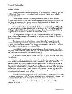 Gordon S. Woodward, Esq. Freedom to Choose I offered to represent a young man imprisoned at Guantánamo Bay. Toward this end, I met