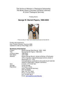AWTS: George West Barrett