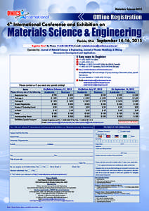 Materials Science[removed]Offline Registration 4th International Conference and Exhibition on