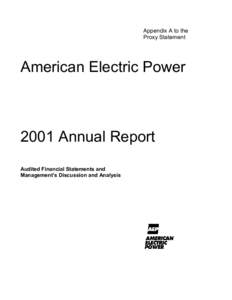 Appendix A to the Proxy Statement American Electric Power[removed]Annual Report